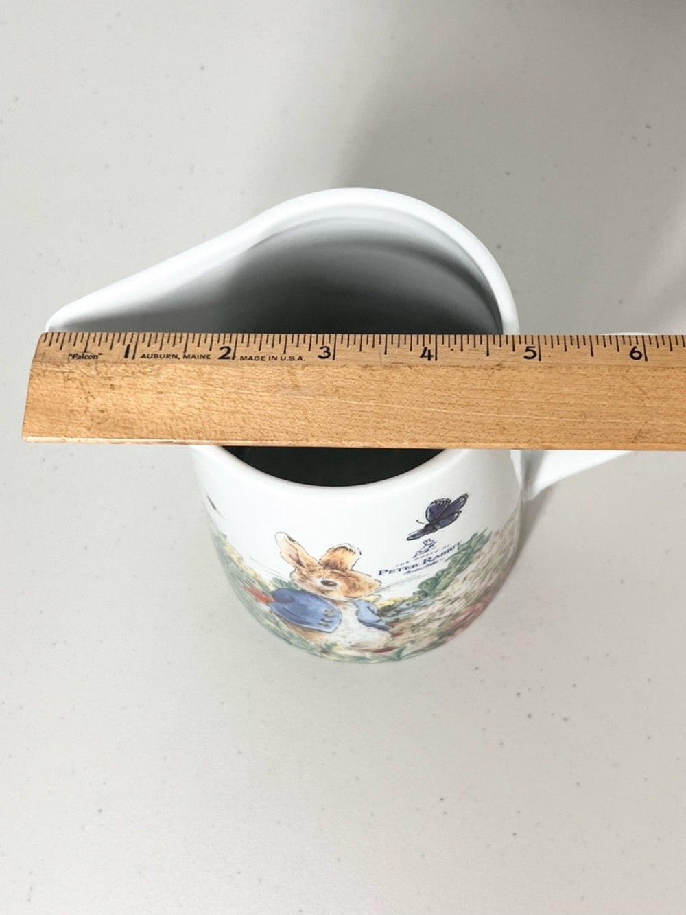 NEW Beatrix Potter Peter Rabbit Ceramic Pitcher 6.5” - Picture 7 of 7